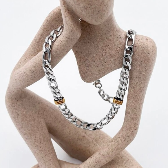Other - Two Tone Stainless Steel Chain Necklace #5